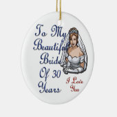 Bride van 30 jaar keramisch ornament (Rechts)