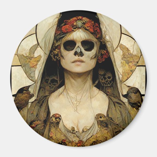 Bride van de dood Gothic Horror Magneet (Voorkant)