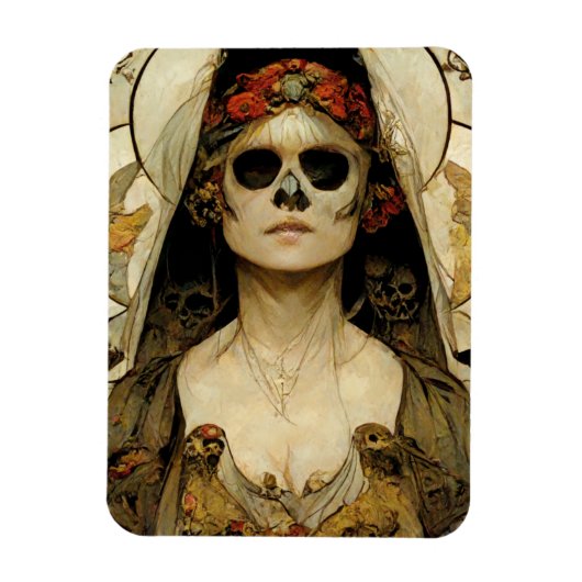 Bride van de dood Gothic Horror Magneet (Verticaal)