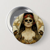 Bride van de dood Gothic Horror Ronde Button 7,6 Cm (Voorkant /achterkant)