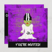 Bride van de uitnodiging van Frankenstein Hallowee (Voorkant / Achterkant)