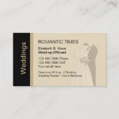 Bride van de weddenschapsbeambte en bruom visitekaartje (Voorkant)