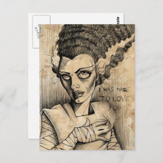 Bride van Frank Made om van je te houden Briefkaart (Voorkant / Achterkant)