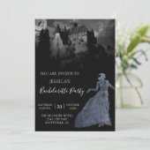 Bride van Frankenstein Bachelorette Halloween Kaart (Staand voorkant)