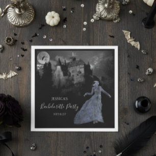 Bride van Frankenstein Bachelorette Halloween Servet
