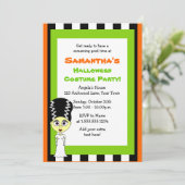 Bride van Frankenstein Halloween Costume Party Kaart (Staand voorkant)