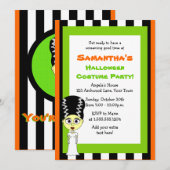 Bride van Frankenstein Halloween Costume Party Kaart (Voorkant / Achterkant)