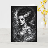 Bride van Frankenstein — Herrezen door BurnsInHell Kaart (Gele Bloem)