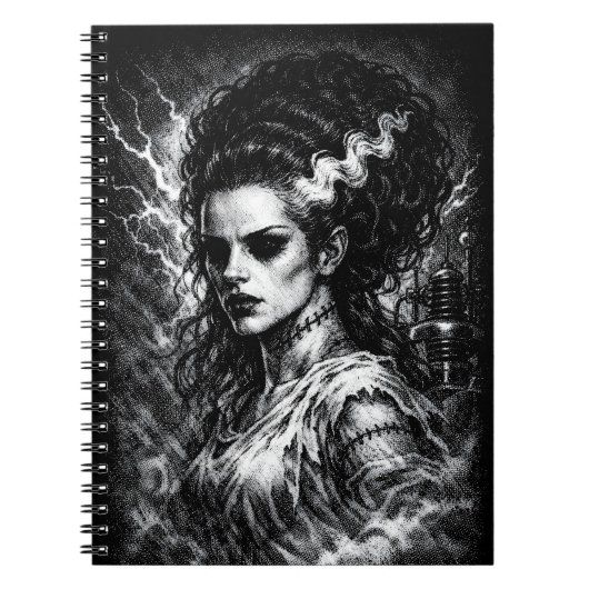 Bride van Frankenstein — Herrezen door BurnsInHell Notitieboek (Voorkant)