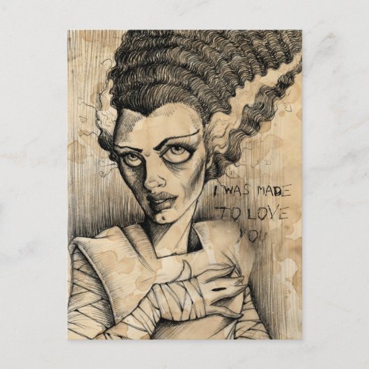 Bride van Frankenstein Made om van je te houden Briefkaart (Voorkant)