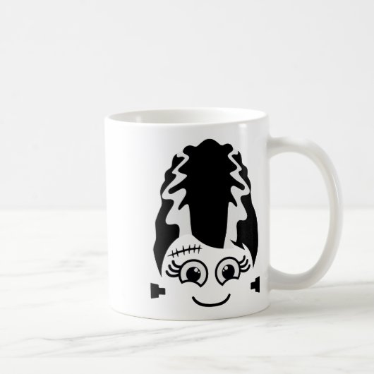 Bride van Frankenstein Schattige monster Halloween Koffiemok (Rechts)