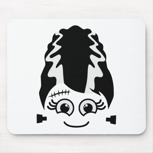 Bride van Frankenstein Schattige monster Halloween Muismat (Voorkant)