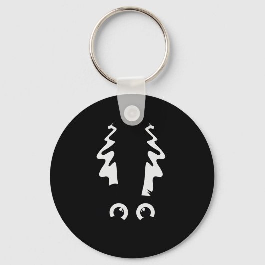 Bride van Frankenstein Schattige monster Halloween Sleutelhanger (Voorkant)