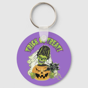 Bride van Frankenstein Skull Sleutelhanger