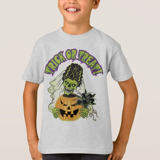 Bride van Frankenstein Skull T-shirt (Voorkant)