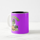 Bride van Frankenstein Skull Tweekleurige Koffiemok (Voorkant links)
