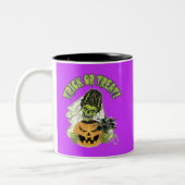 Bride van Frankenstein Skull Tweekleurige Koffiemok (Links)