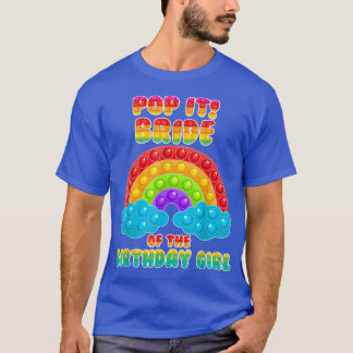 Bride van het Birthday Girl Rainbow Birthday Kind T-shirt
