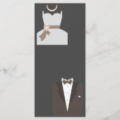 Bride van het Menu van de Ontvangst van het huweli (Achterkant)