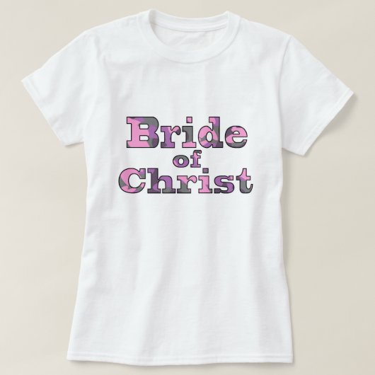 Bride van het paarse shirt van Christus camo (Design voorkant)
