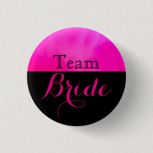 Bride van het Roze en Zwarte Weddensteam Ronde Button 3,2 Cm