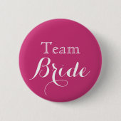 Bride van het Roze Weddenschapsteam Ronde Button 5,7 Cm (Voorkant)