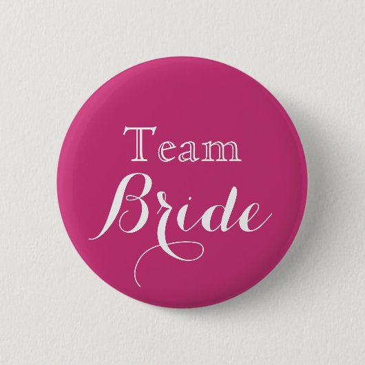 Bride van het Roze Weddenschapsteam Ronde Button 5,7 Cm (Voorkant)