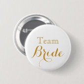 Bride van het witte goudweddenschap ronde button 5,7 cm (Voorkant /achterkant)
