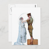 bride van het WWI-leger Briefkaart (Voorkant / Achterkant)