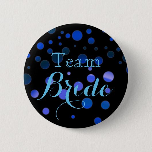 Bride van het Zwarte Blauwe Startbord Ronde Button 5,7 Cm (Voorkant)