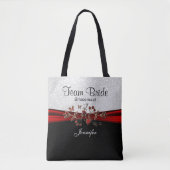 Bride van het zwarte, Witte en Rode Team Tote Bag (Voorkant)