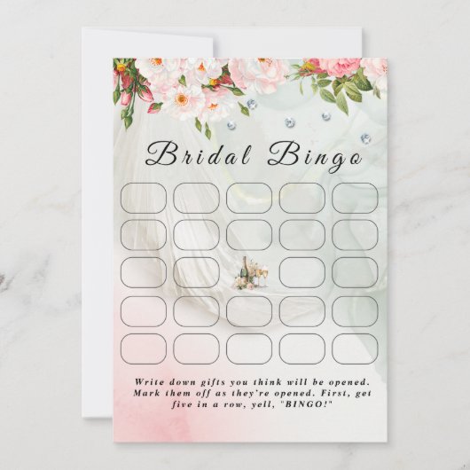 Bride Veil voordat ik doe bruids bingo spel Kaart (Voorkant)