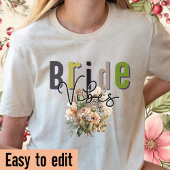 Bride vibes-Hen party-Wedding t-shirt-Retro-bewerk T-shirt