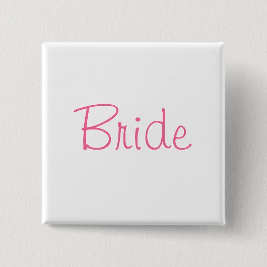 Bride Vierkante Button 5,1 Cm (Voorkant)
