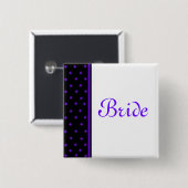 Bride Vierkante Button 5,1 Cm (Voorkant /achterkant)