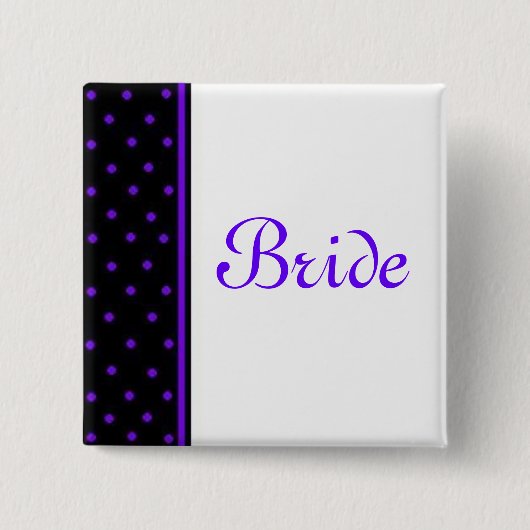Bride Vierkante Button 5,1 Cm (Voorkant)