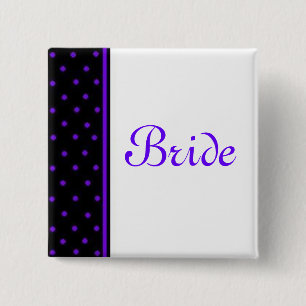 Bride Vierkante Button 5,1 Cm