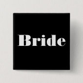 Bride Vierkante Button 5,1 Cm (Voorkant)
