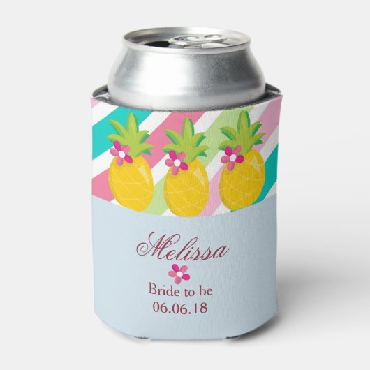 Bride voor ananassen blikjeskoeler (Blikje Voorkant)