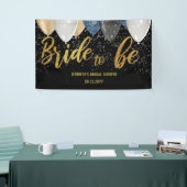Bride voor ballonnen Denim Black Vrijgezellenfeest Spandoek (Beurs)