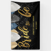 Bride voor ballonnen Denim Black Vrijgezellenfeest Spandoek (Verticaal)