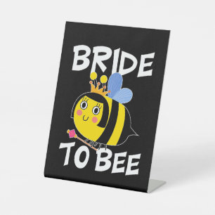 Bride voor bee reclamebord met voetstuk
