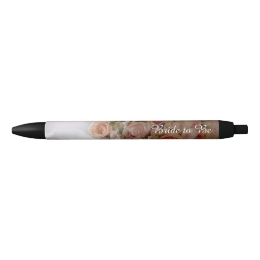 Bride voor de bruiloft, floral zwarte inkt pen (Voorkant)