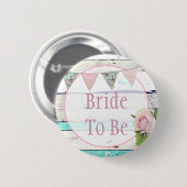 Bride voor de  Rustic Wedding Button van Shabby (Voorkant /achterkant)