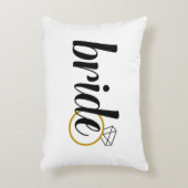 Bride voor een bruiloft decoratief kussen (Voorkant(Verticaal))