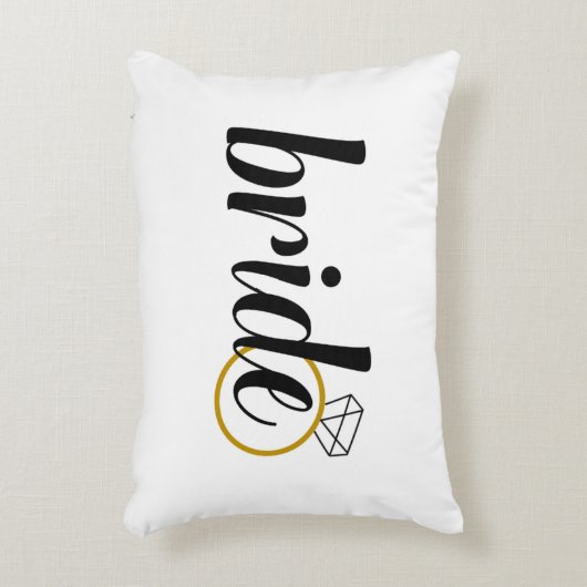 Bride voor een bruiloft decoratief kussen (Voorkant(Verticaal))