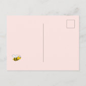 Bride voor goudbruiddoucheuitnodiging voor roos va briefkaart (Achterkant)