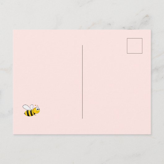 Bride voor goudbruiddoucheuitnodiging voor roos va briefkaart (Achterkant)