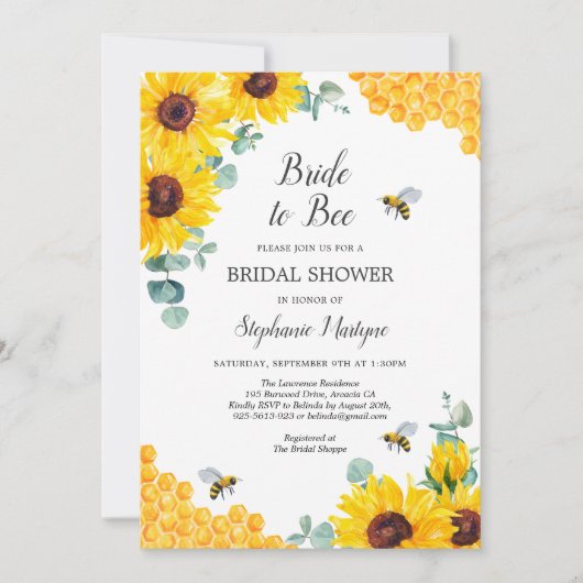 Bride voor honingraat bestemd Vrijgezellenfeest Kaart (Voorkant)