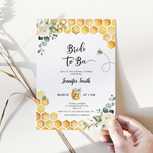 Bride voor uitnodiging tot het douchen van bijenko